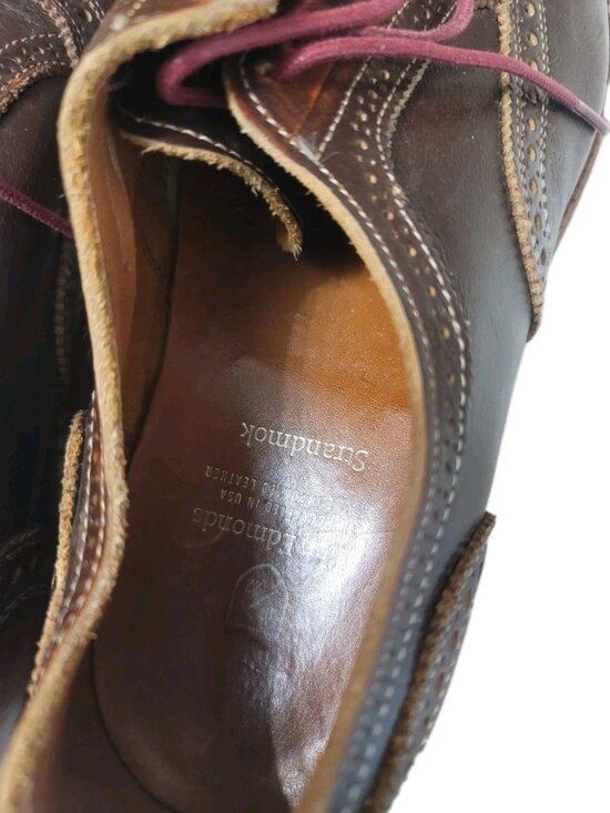 Allen Edmonds Strandmok Cap toe Oxford Men’s Size 11.5 Brown Saddle Dainite Sole main image 4